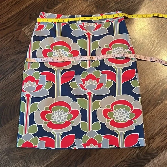 Boden Floral Lined Lotus A- Line Skirt - Picture 5 of 9